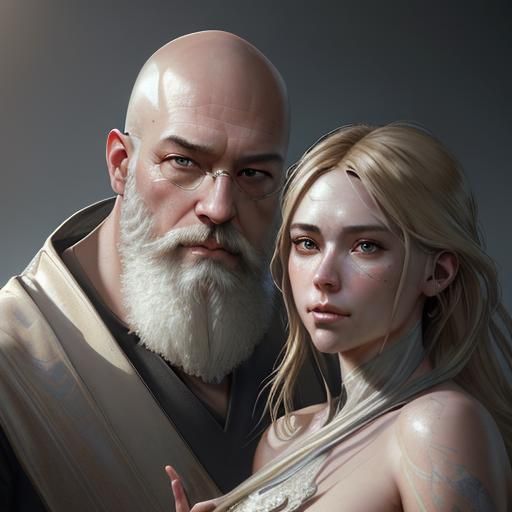 Loving Portrait in Style of Artgerm and Mucha