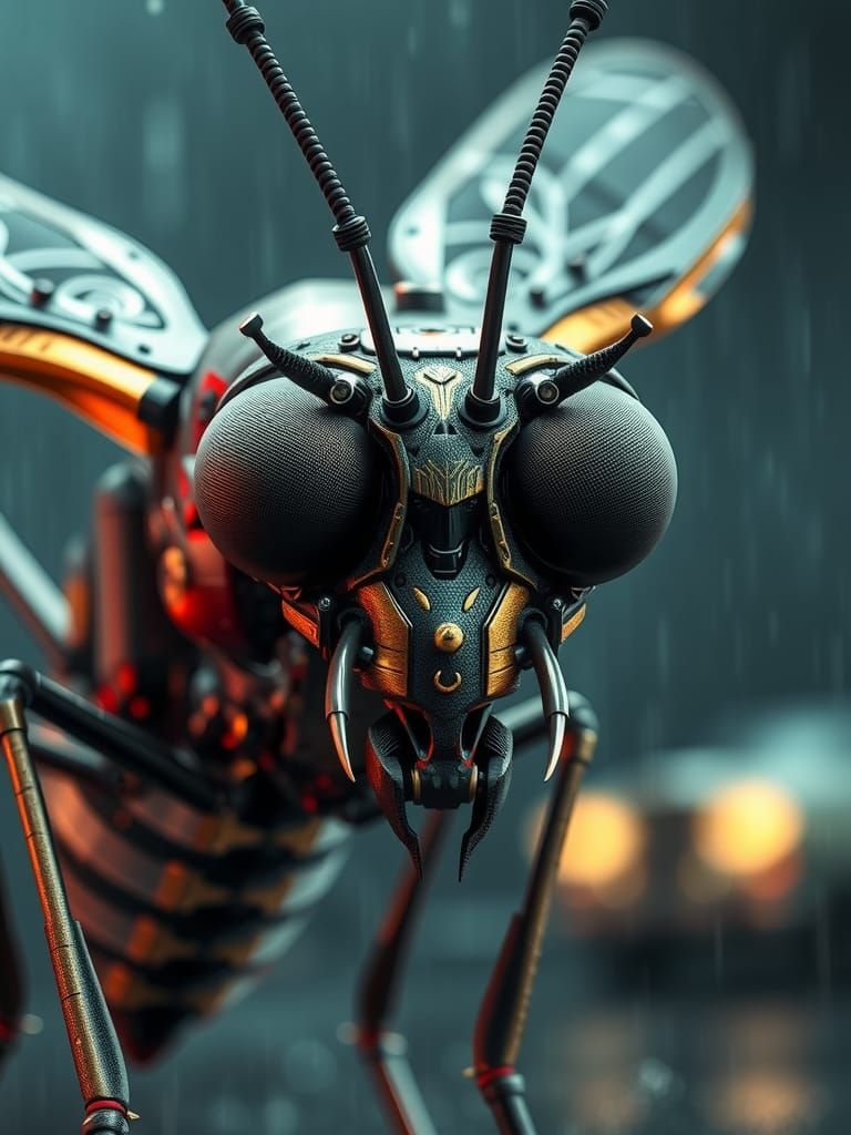 Aggressive Mosquito Transformer in Zdzisław Beksiński Surrea...