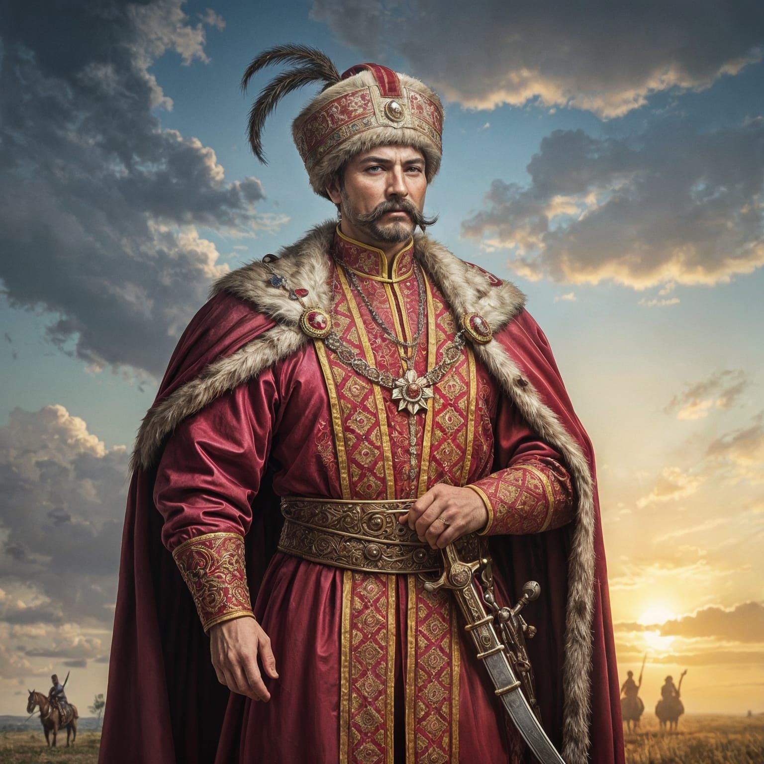 Majestic Ukrainian Hetman Portrait