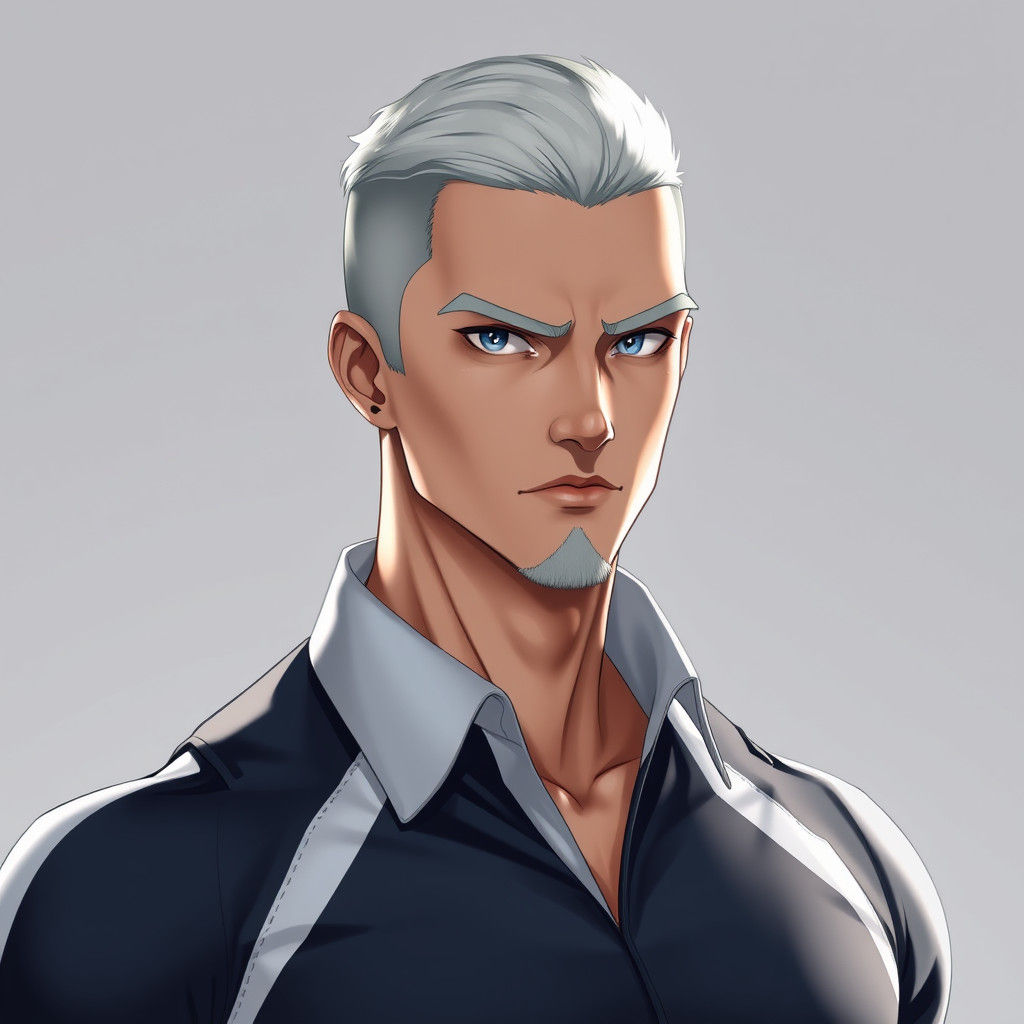 Handsome Man in Anime 3D Style Concept Art