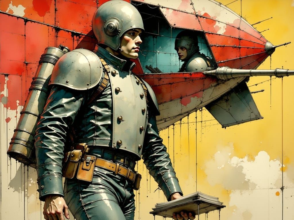 Preparing for battle.