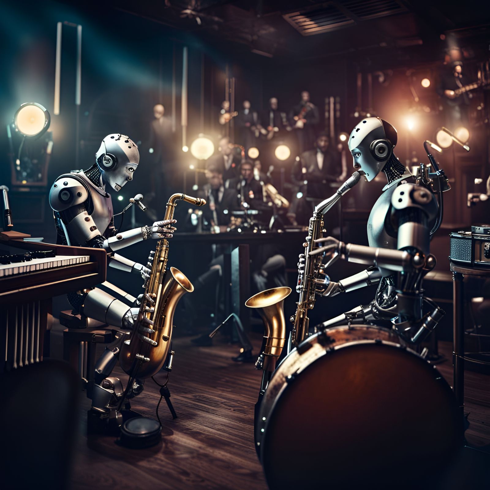 Robot Jazz Band in Vintage Club