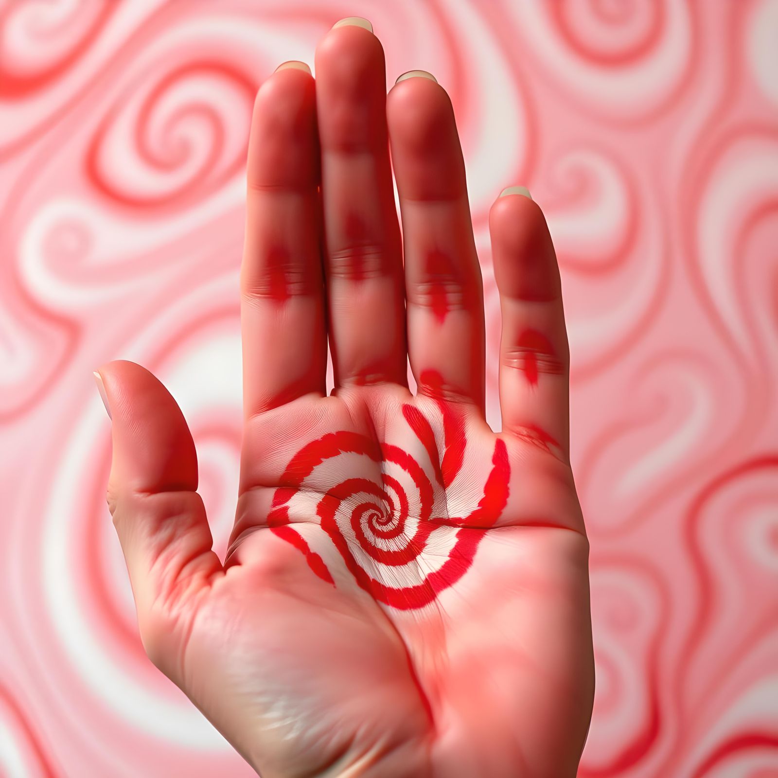 Synesthesia: Peppermint Swirl Fingerprints in Hyperrealism