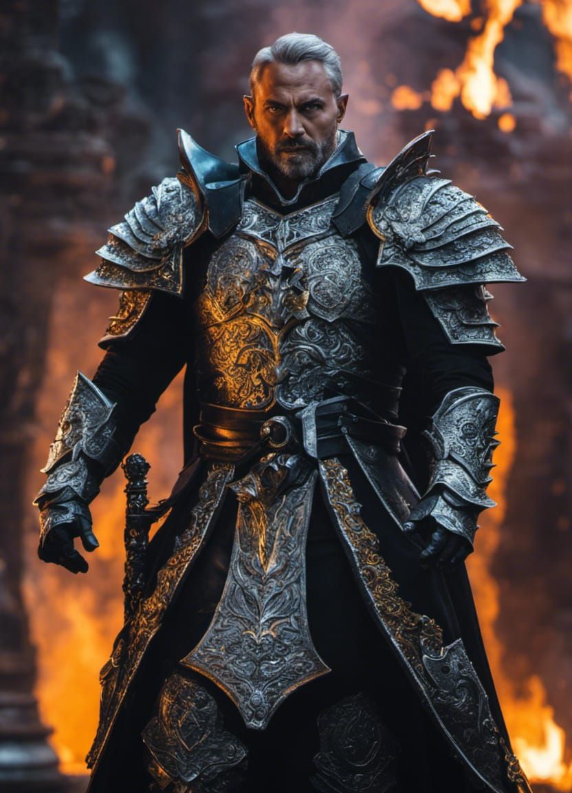 Epic Fantasy Warlock Portrait in Cinematic Style
