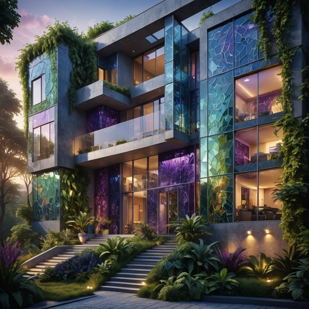 Luxury Modern Villa in Prague: Matte Painting