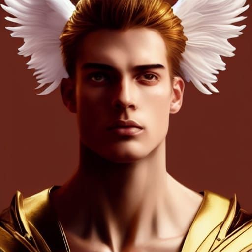 Angelic Prince Model With Gold Accessories