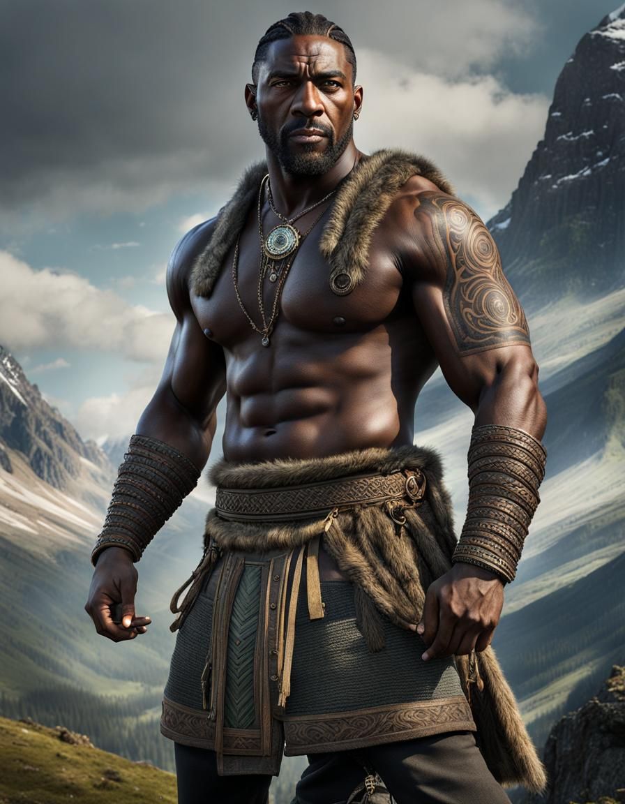 Idris Elba as a 20 year old male Goliath