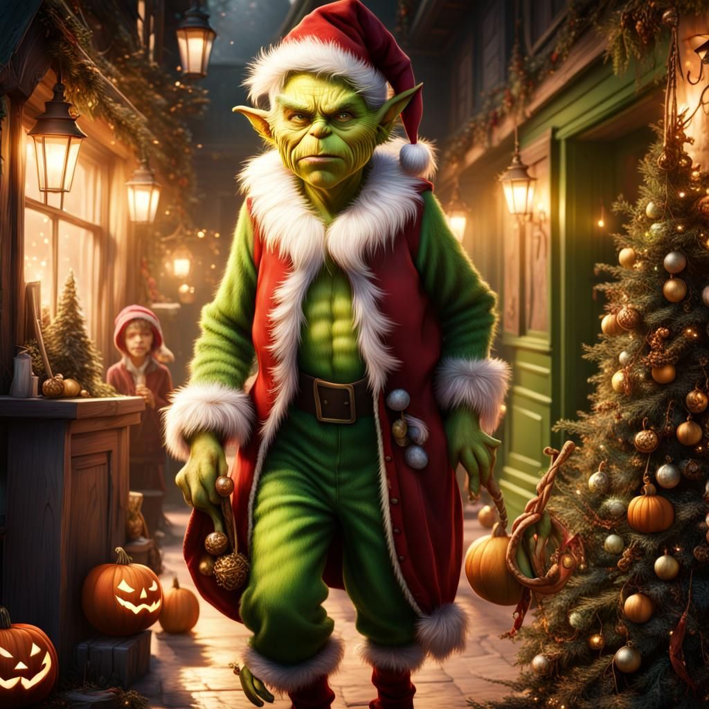 Elves as Grinch: Halloween Artstation Fantasy