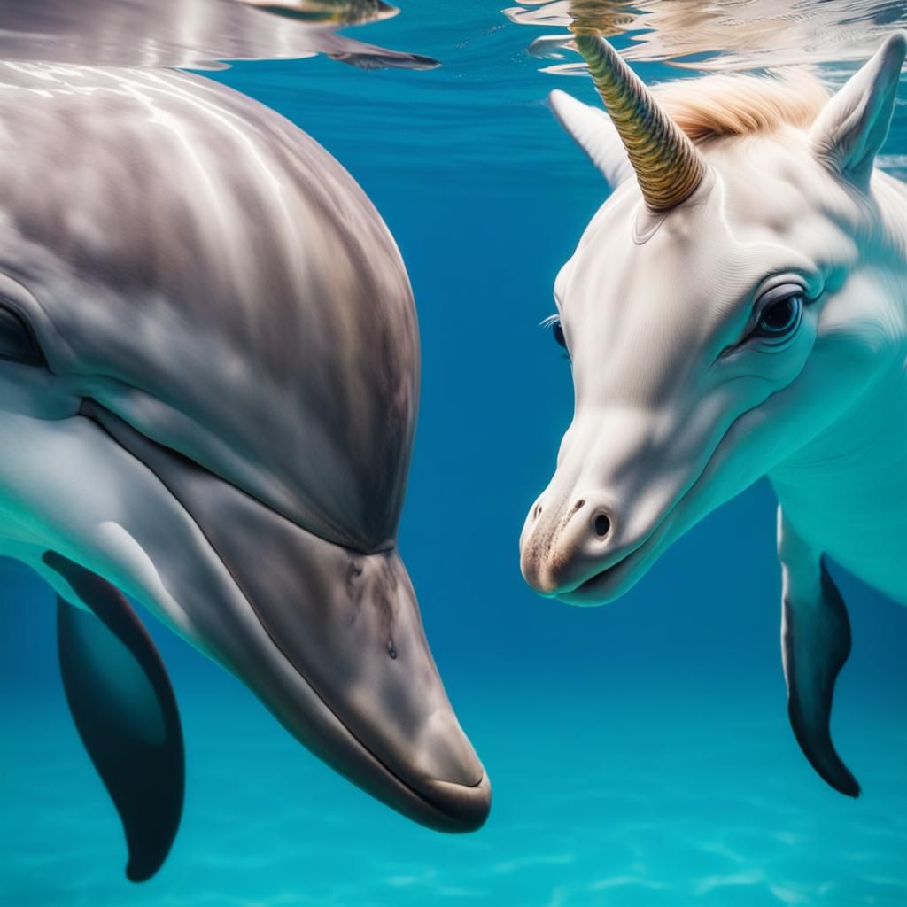 Adorable Dolphin-Unicorn Hybrid Captured in 4K