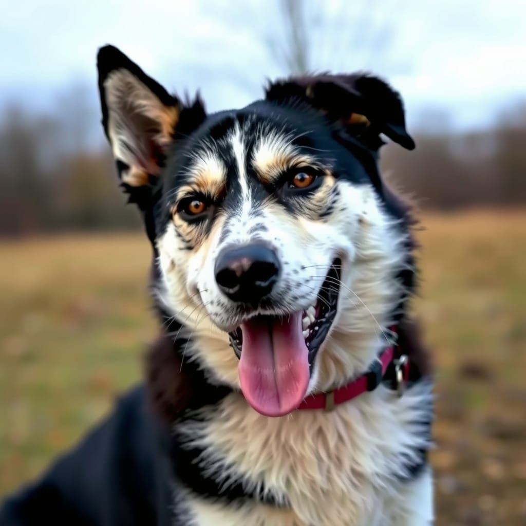 Ethereal Arctic Canine in Whimsical Watercolor Style
