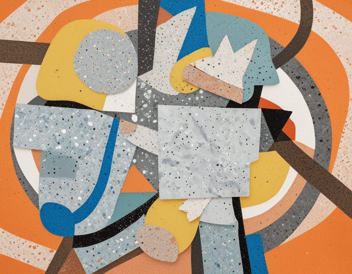 Vibrant Terrazzo Mosaic in Bold, Geometric Style