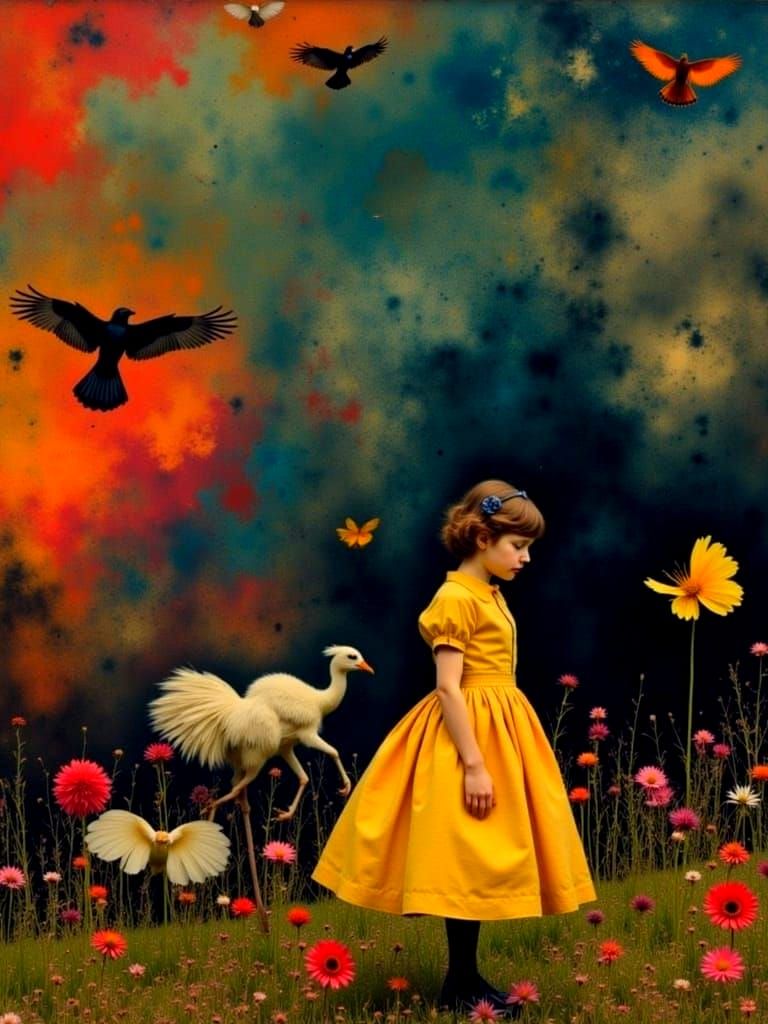 Whimsical Baroque Alice in Wonderland Illustration