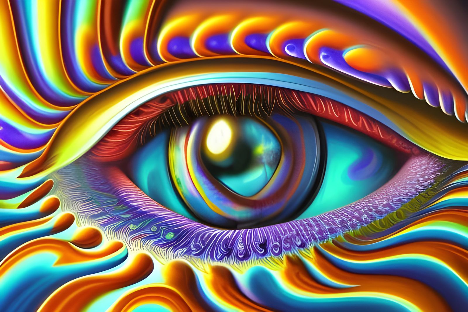 Psychedelic Renaissance Creature in Fractal Detail