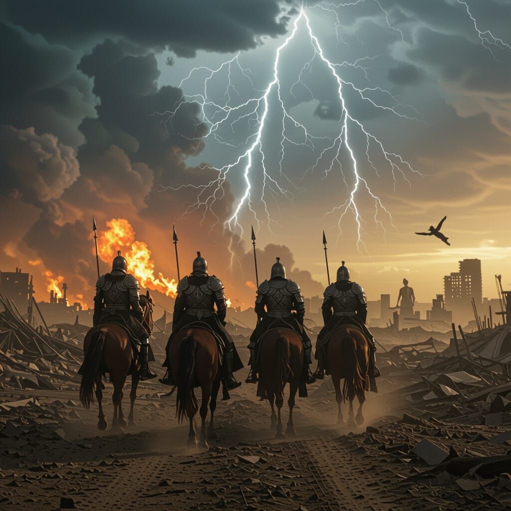 Epic Biblical Apocalypse: Four Horsemen Advance