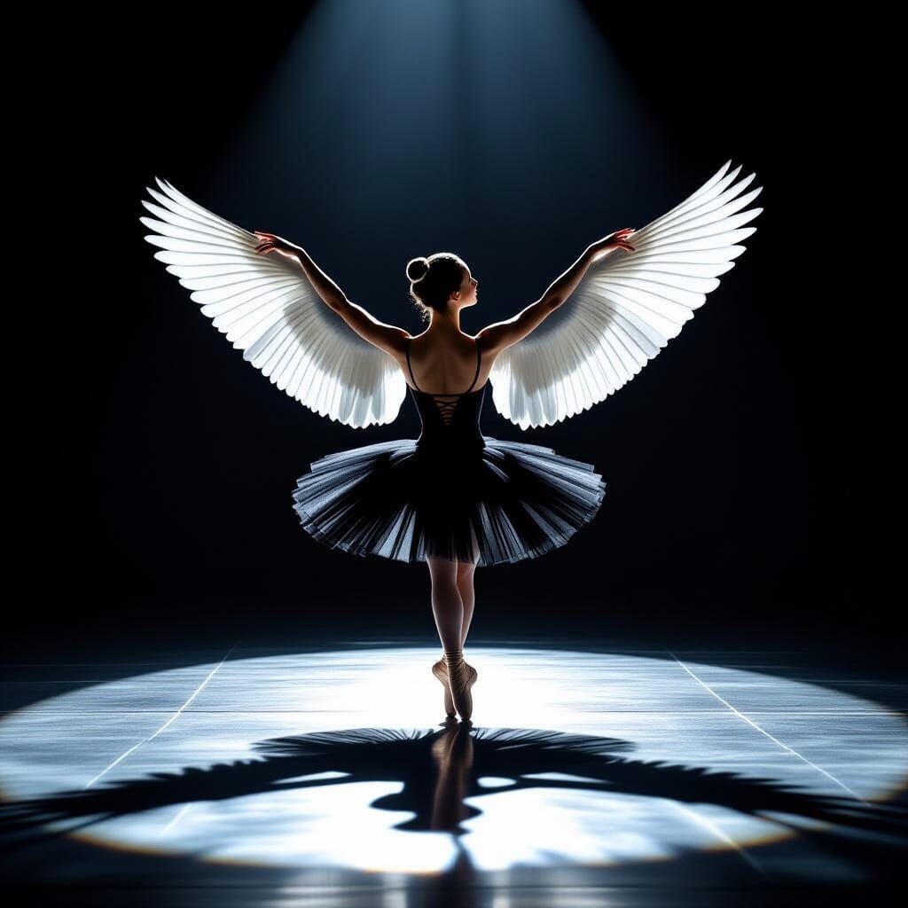 Ballet Dancer Shadow Art in Mystical Realism