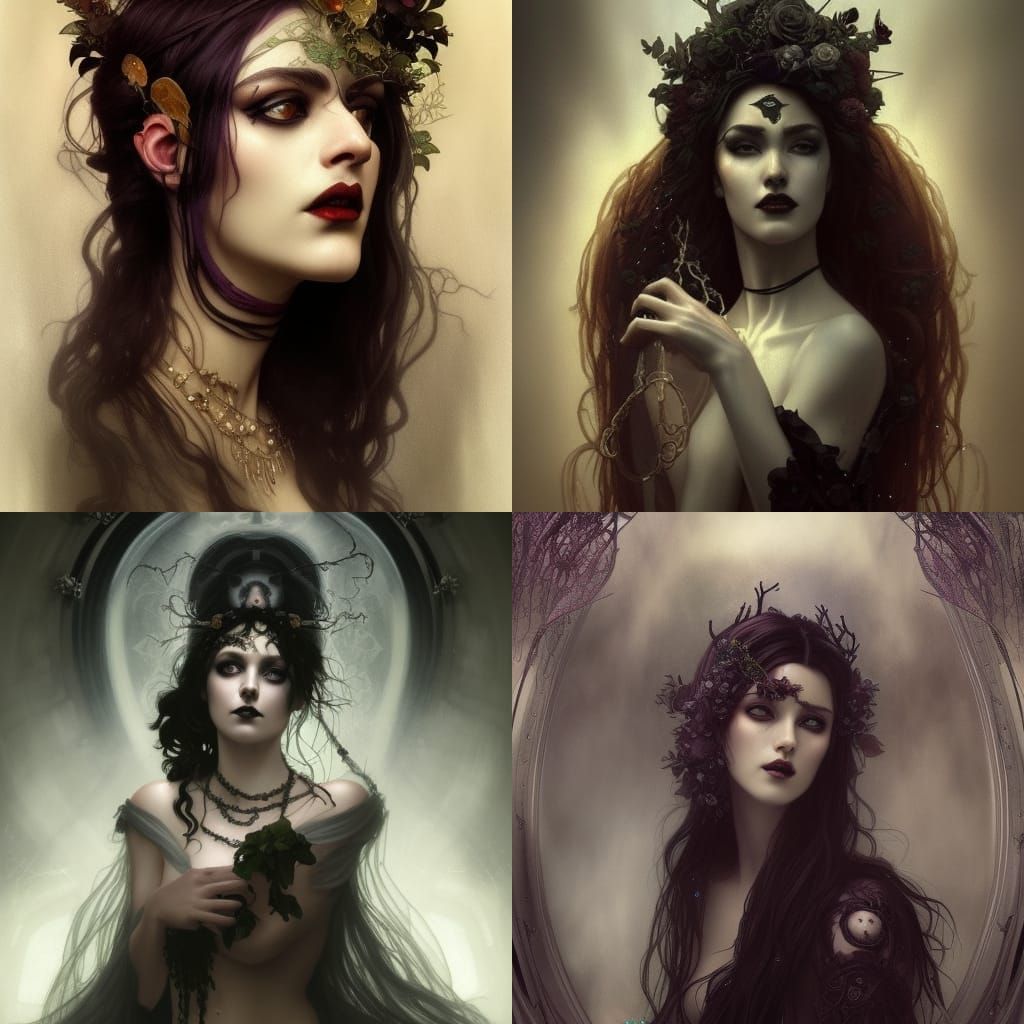 Gothic persephone misses her dark Lord of the underworld Hades& ethereal vibes& sad vibes