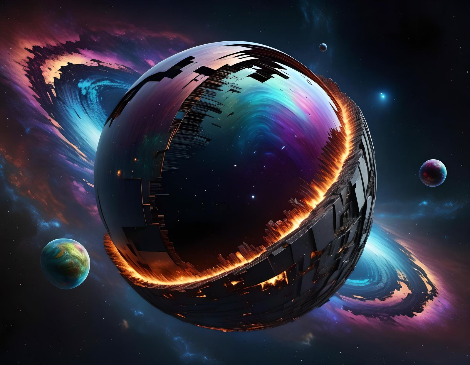 It must be a huge spaceship as big as a planet, who can create something like this?