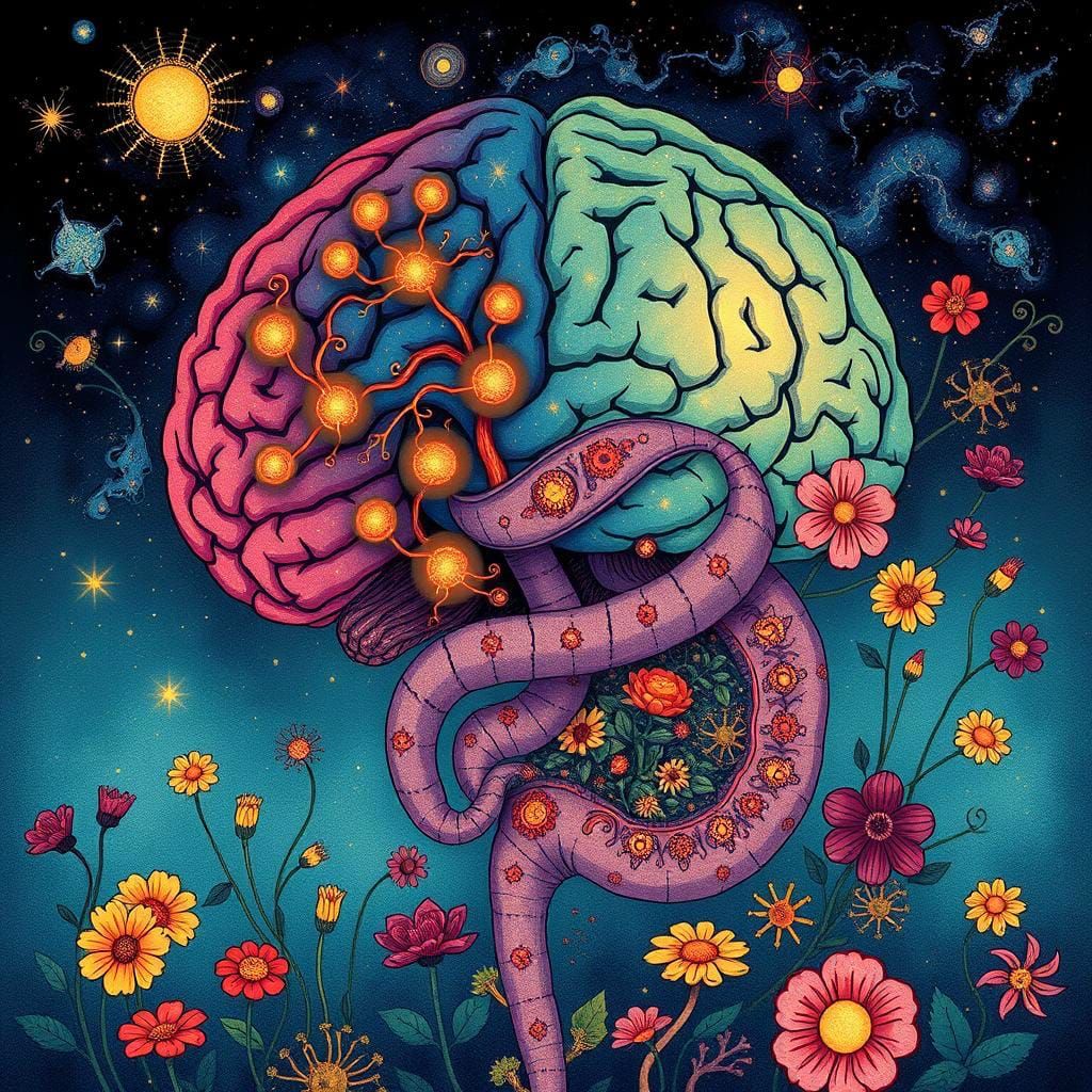 Gut-Brain Connection: An AI-Generated Illustration