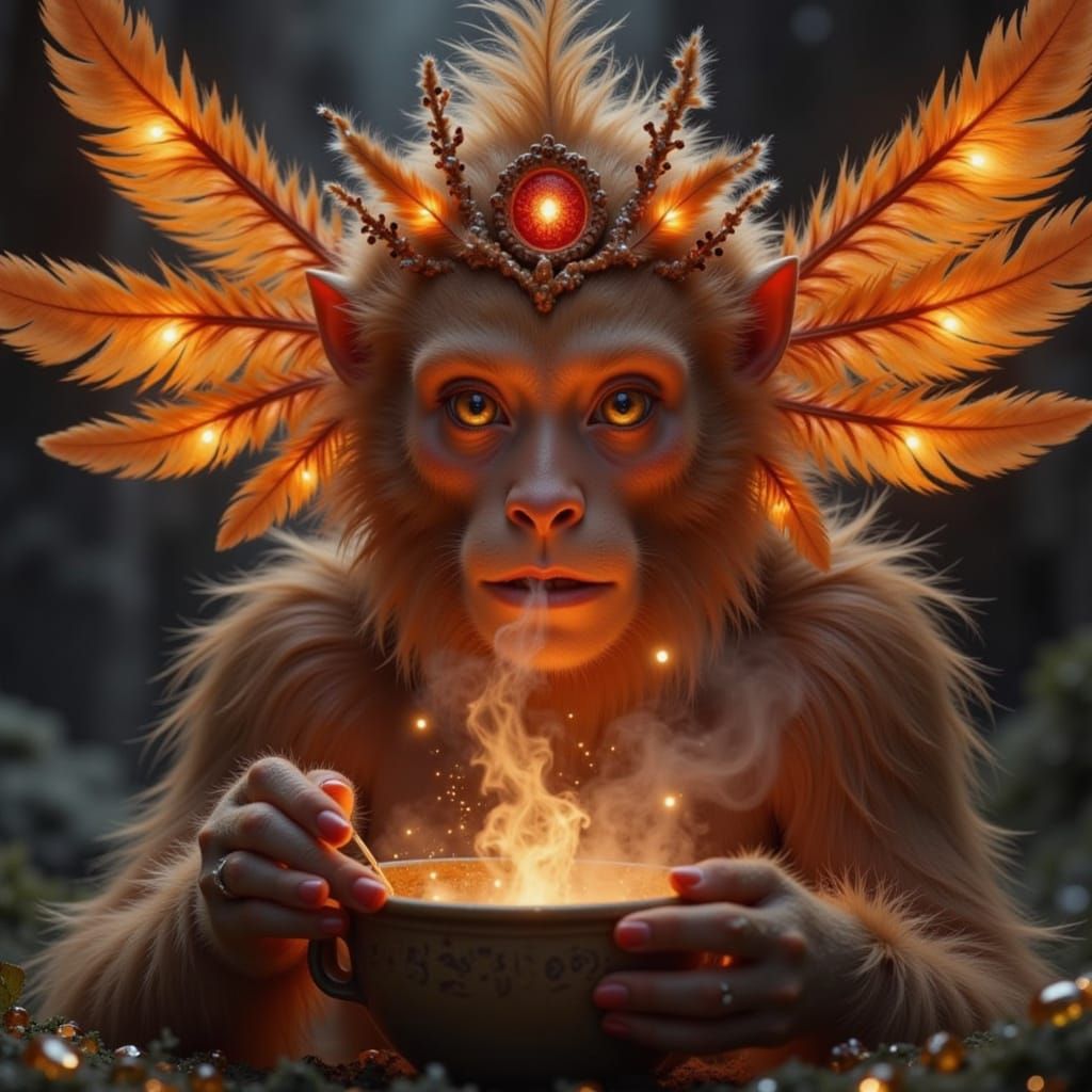 <lora:Featherborn:1.0> + <lora:Japanese Spa Monkeys:1.0> Test