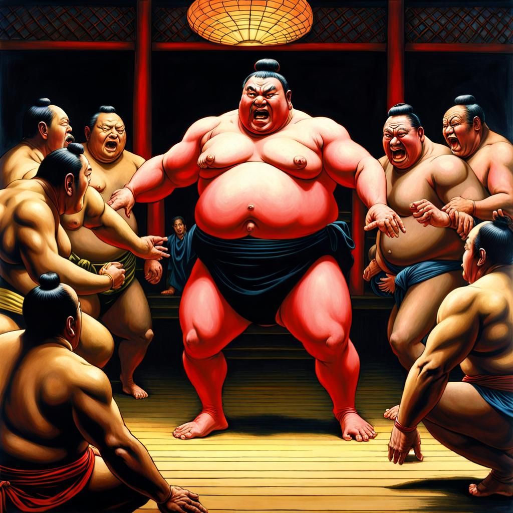 Sumo Referee has Had enough!