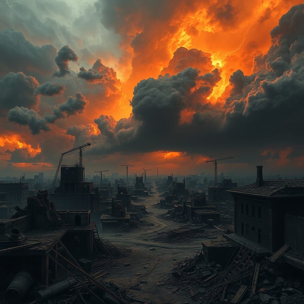 Post-Apocalyptic Landscape in Ominous Style