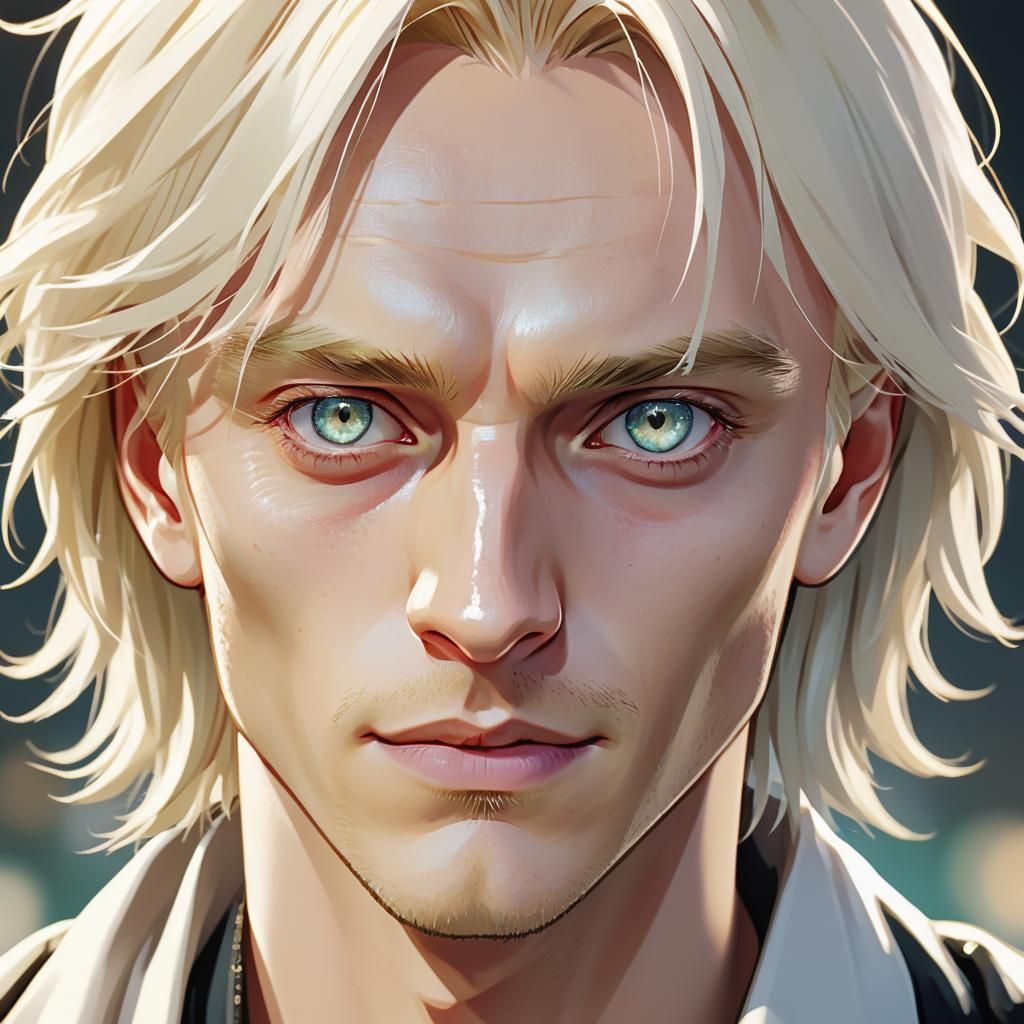Anime Portrait of Adult Draco Malfoy in Clip Studio Paint St...