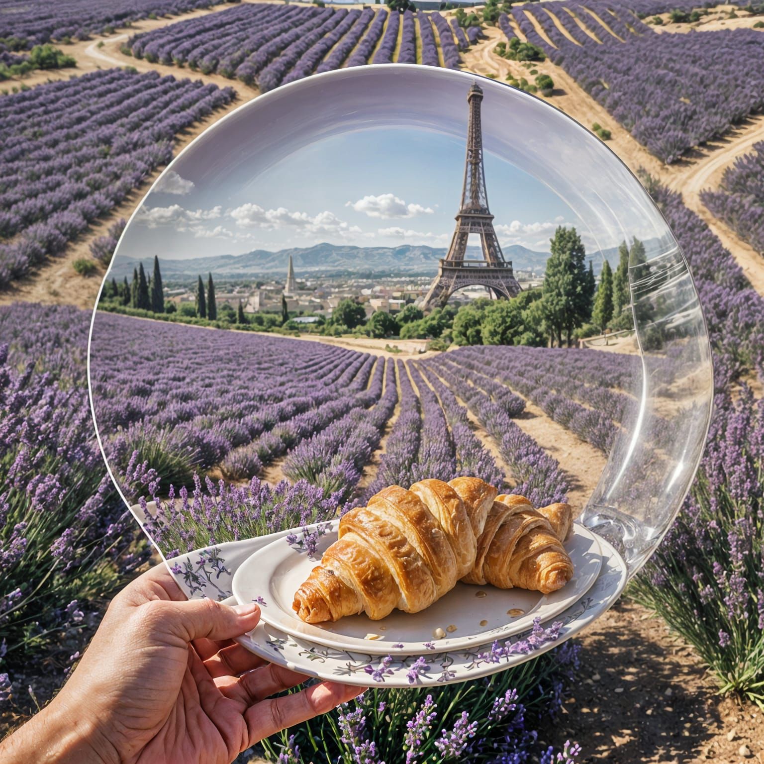 Croissants and Lavender Fields of Provence