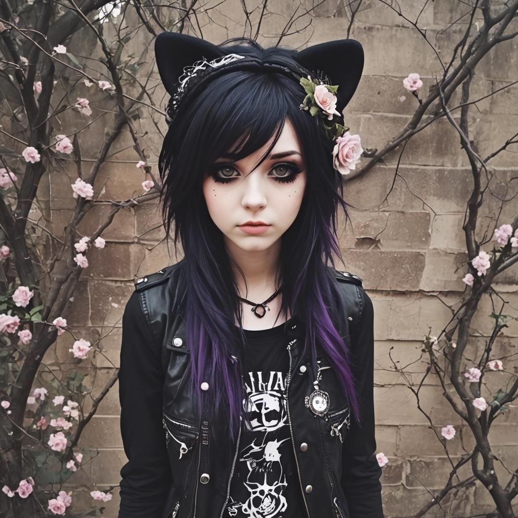 Cute Emo Scene Girl Portrait