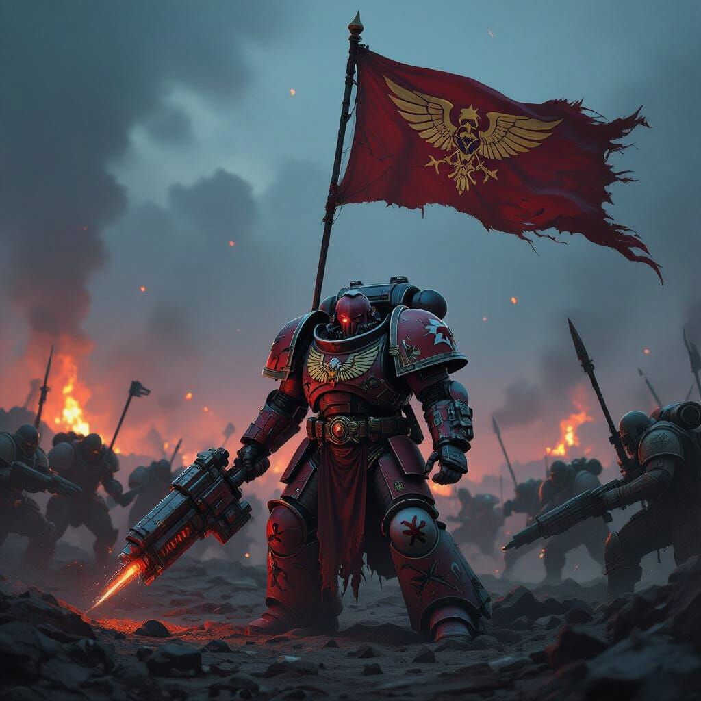 Grimdark Battlefield: Blood Angels Techmarine Battles Orks