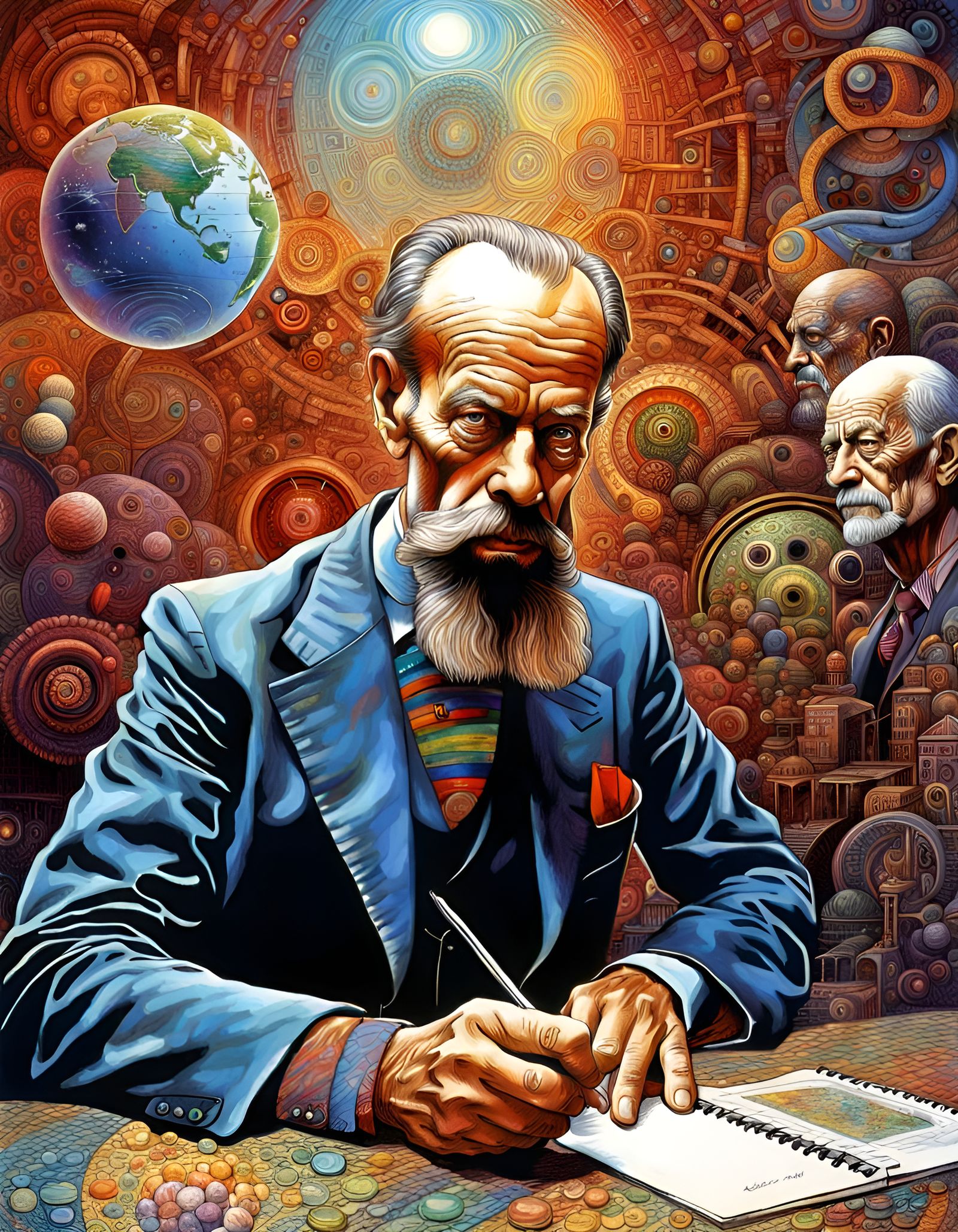 Psychedelic World Leader in Visionary Art Style