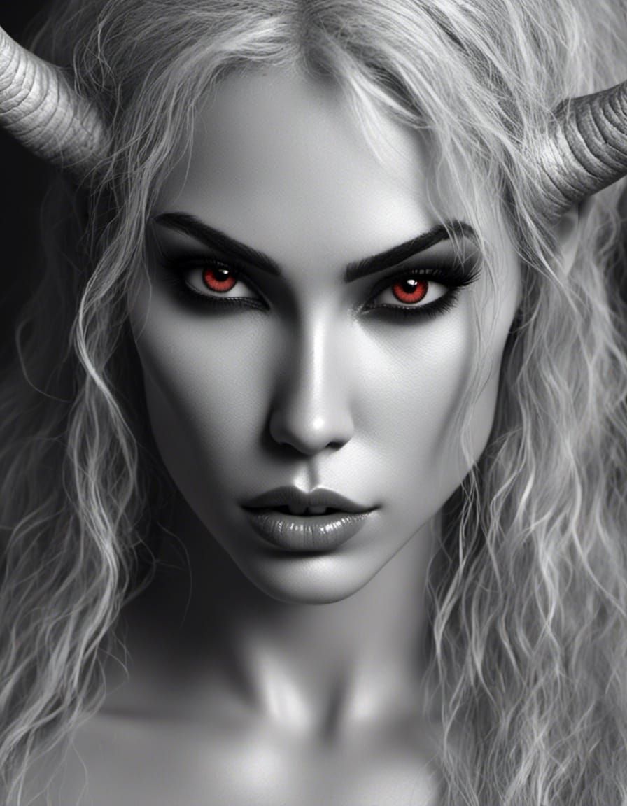 Detailed Portrait of a Vampire Woman in Comic Style