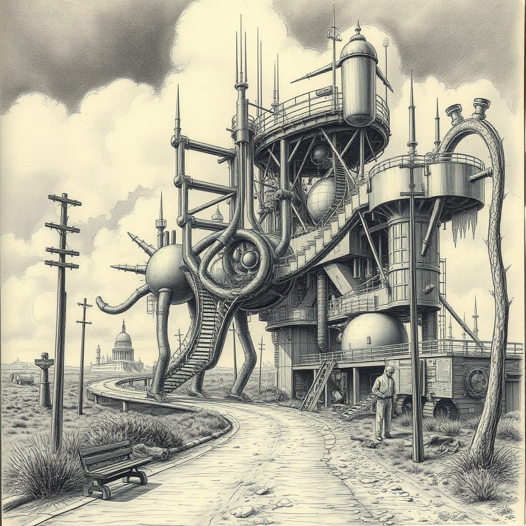 Hyperdetailed Surreal Roadside Marvels