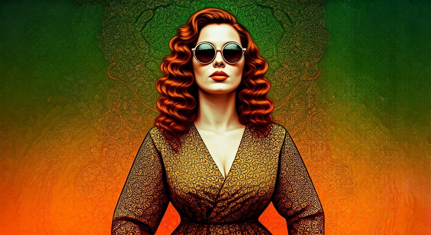 Surreal Woman Portrait in Mixed Media Collage