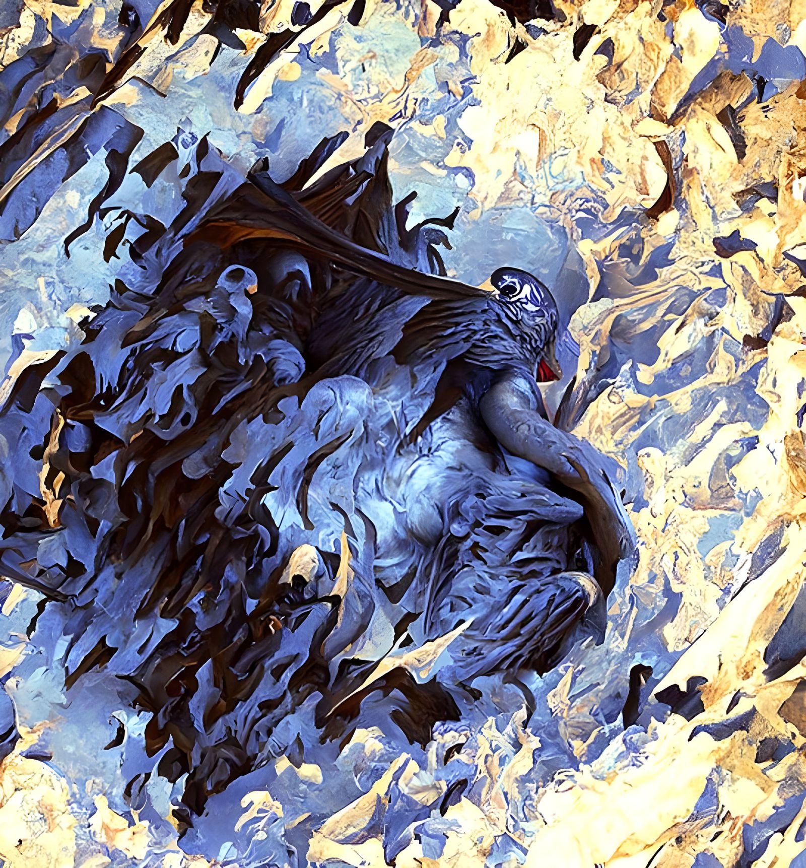 Lucifer in Hell's Aviary: Digital Matte Painting