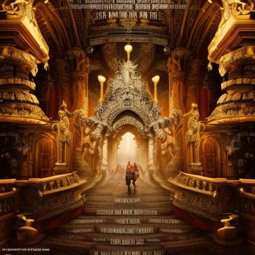 Ornate King's Crown in Digital Matte Painting Style