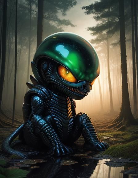 Artwork #2430  -   Baby Alien