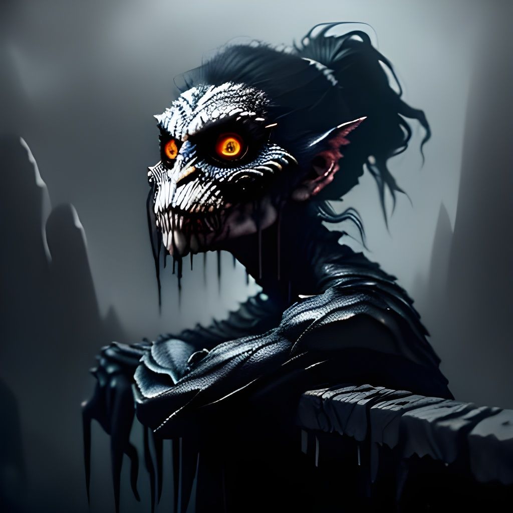 Goth Joker Woman in Dark Fashion