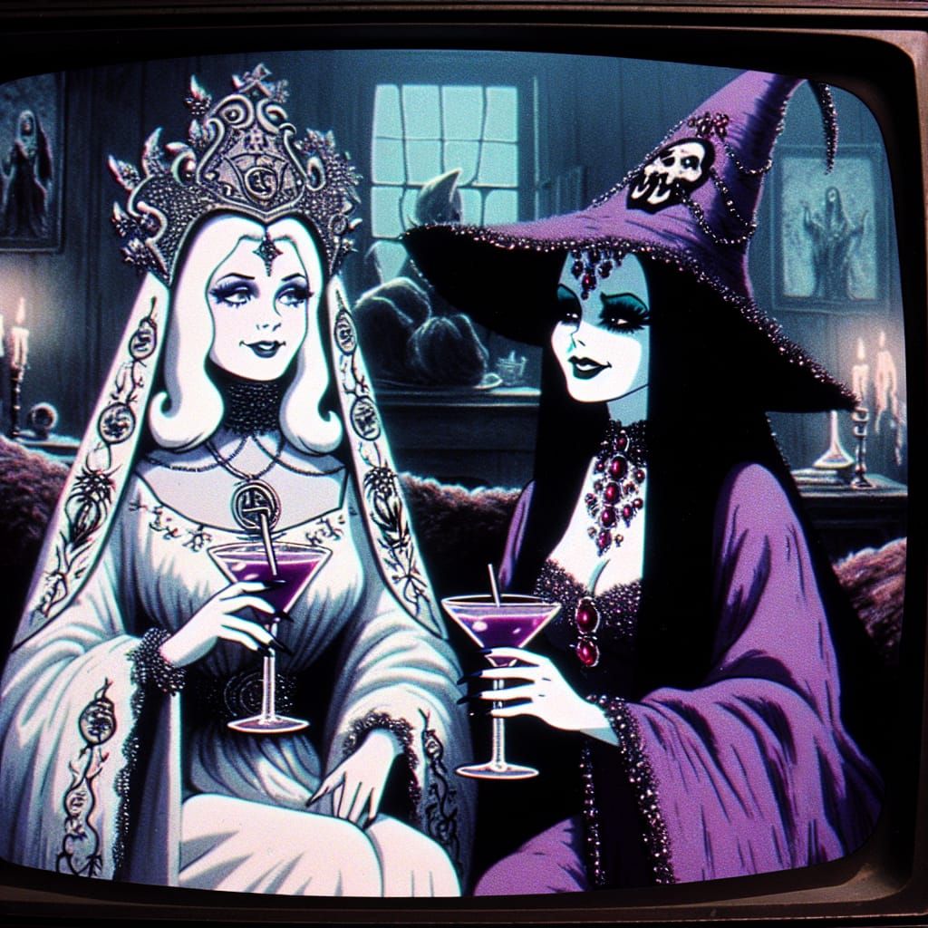 Surreal Gothic Sorceresses in Eerie Parlor