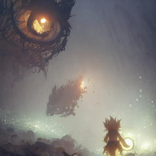 Golden Firefly Swarm: A Dark Fantasy Concept