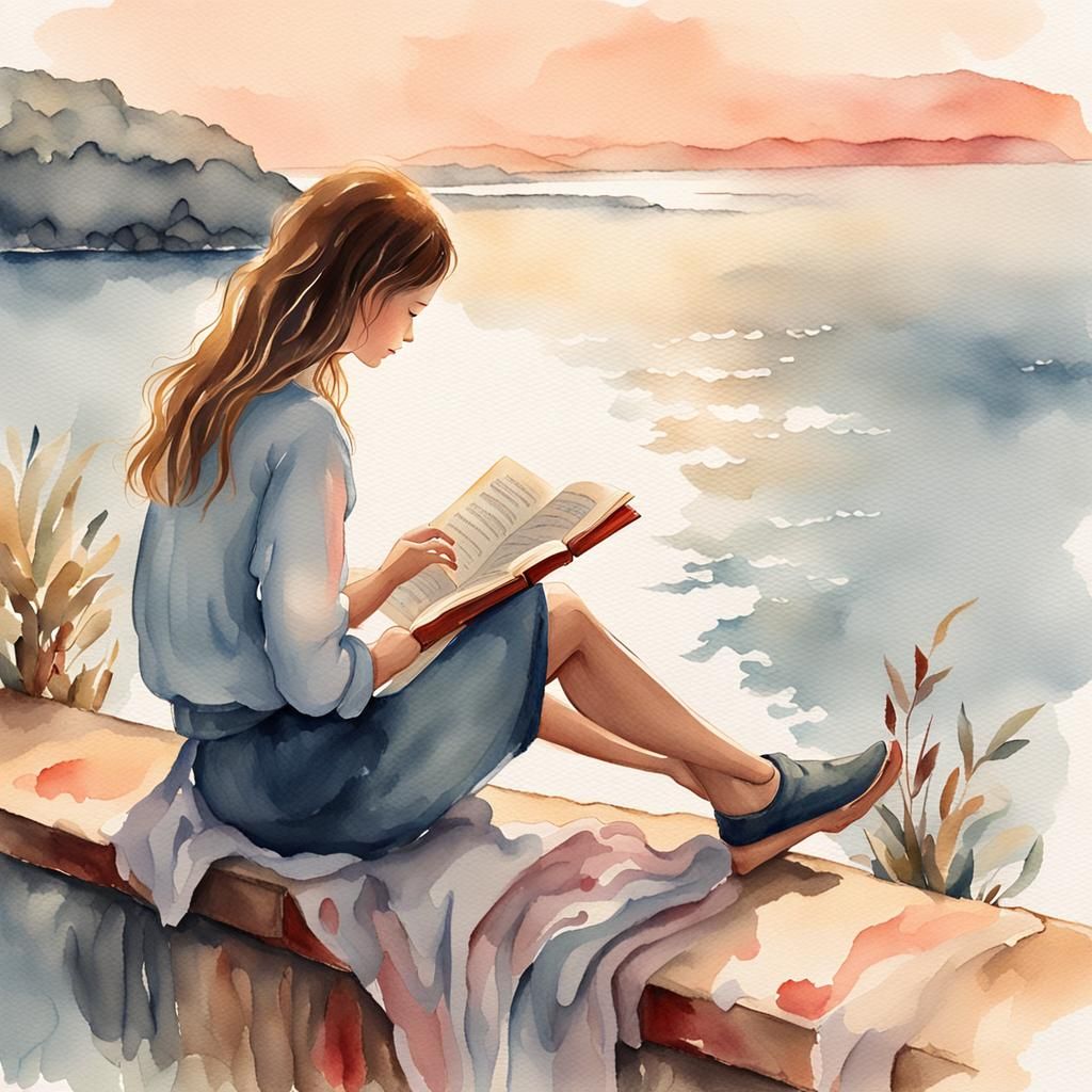 Girl reading.
