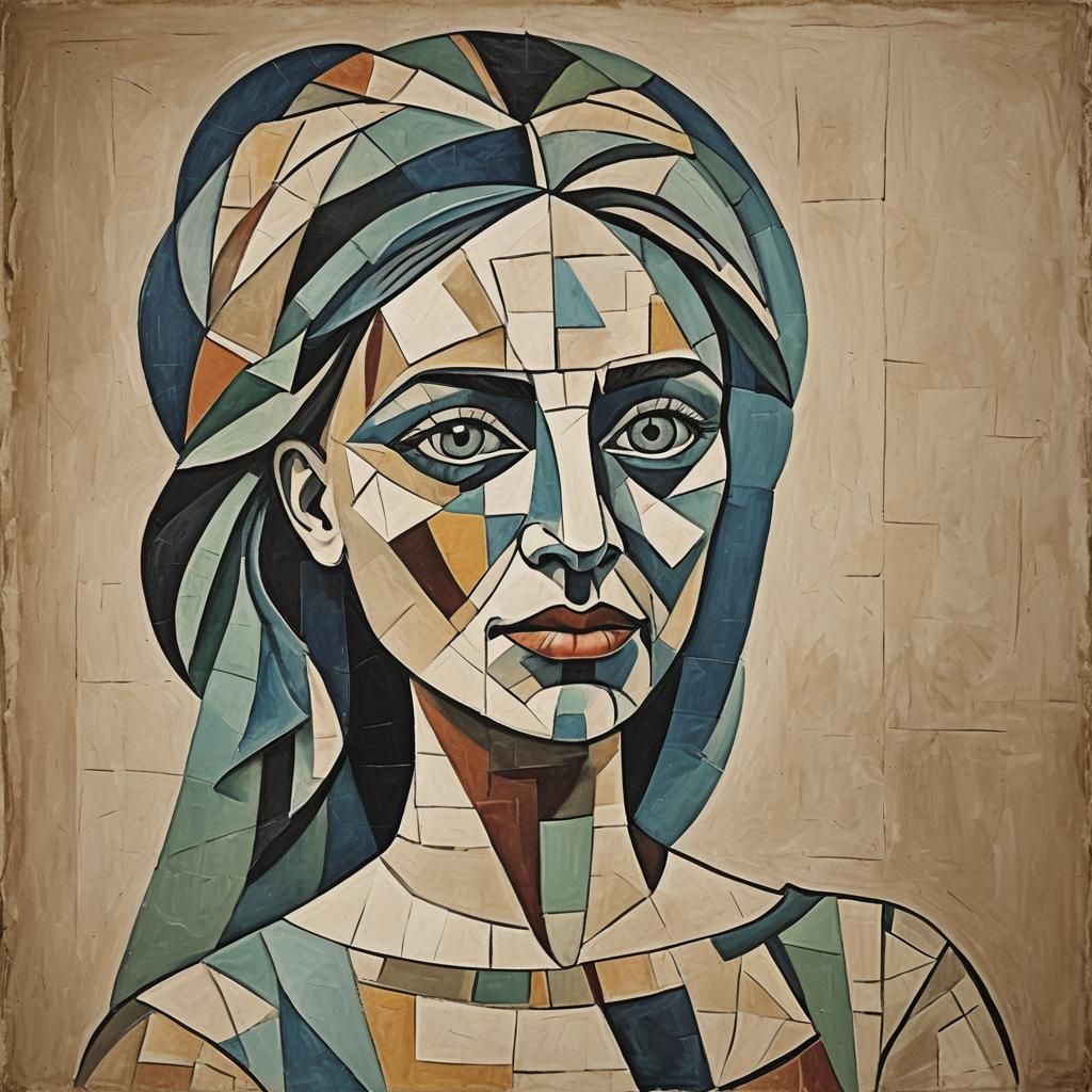 Cubist Portrait in Picasso Style