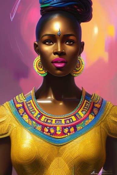 A beautiful African woman.
