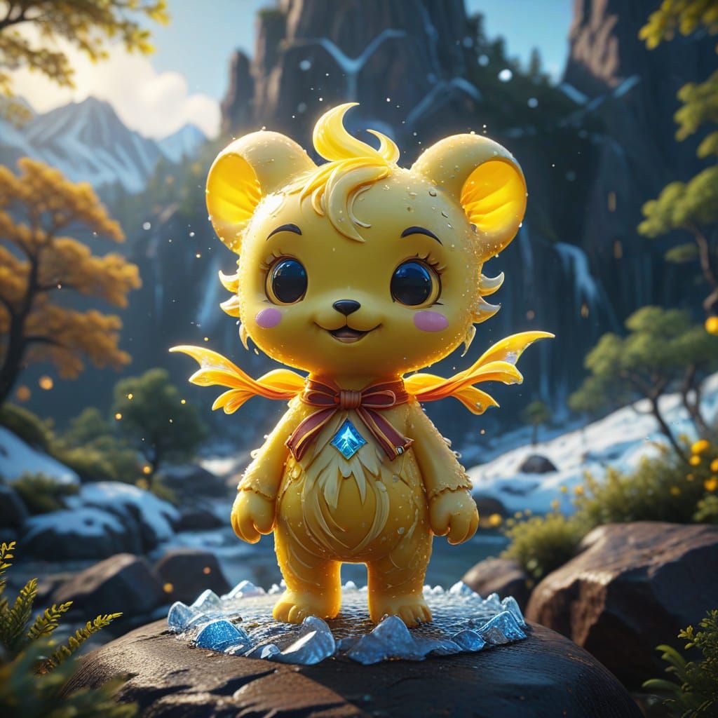 Cute Anthropomorphic Ribbon of Ice and Fire