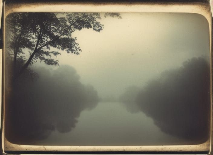 Steamy Jungle Lake Under Low Cloud Ceiling