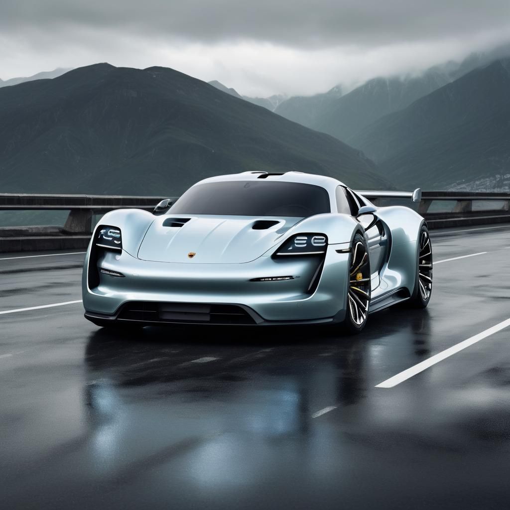 Futuristic Porsche Concept Car Design
