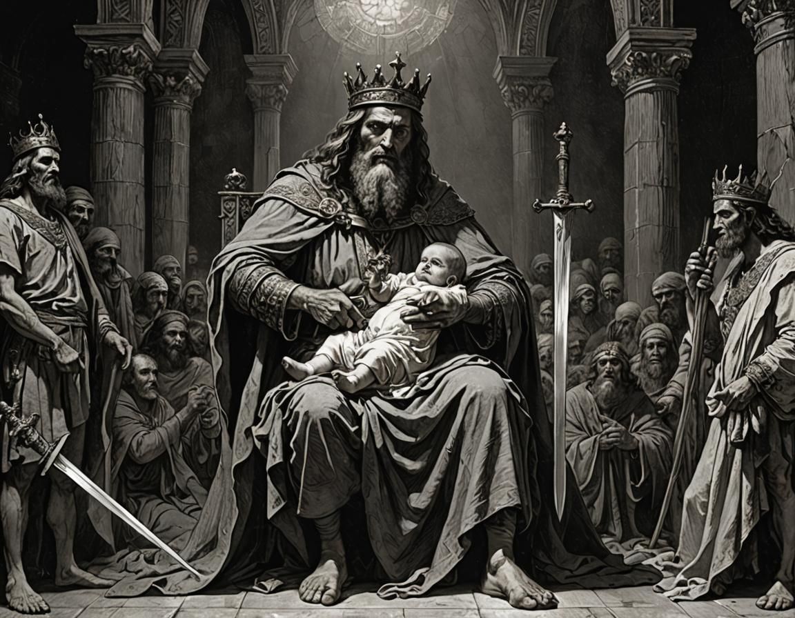 King Solomon in Dark Horror Artwork