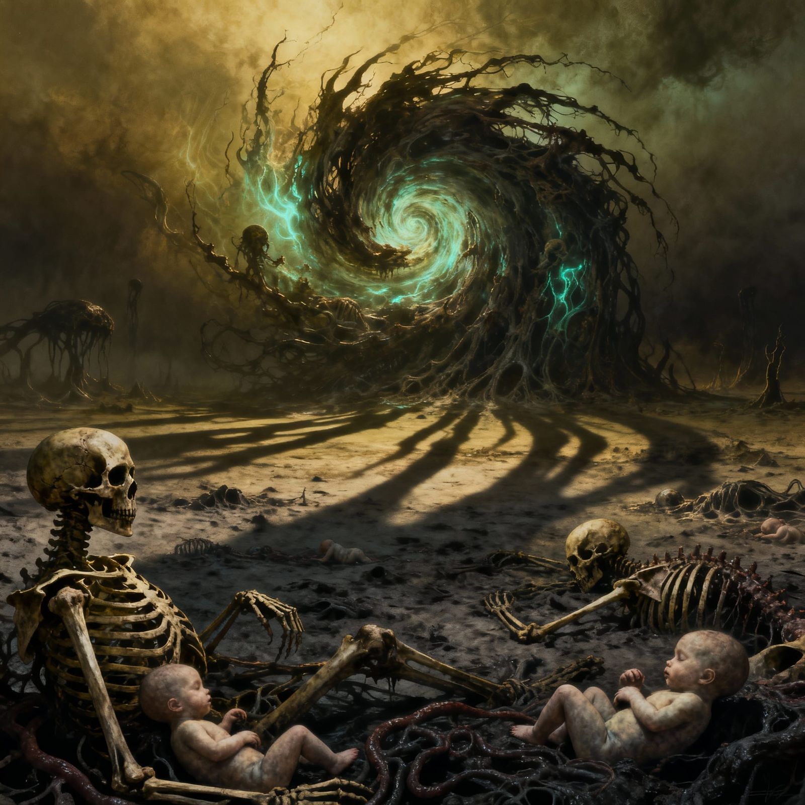 Gothic Horror Landscape of Decay and Rebirth