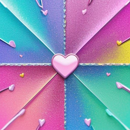Pop Art Hearts Macro Photography in Pastel Colors