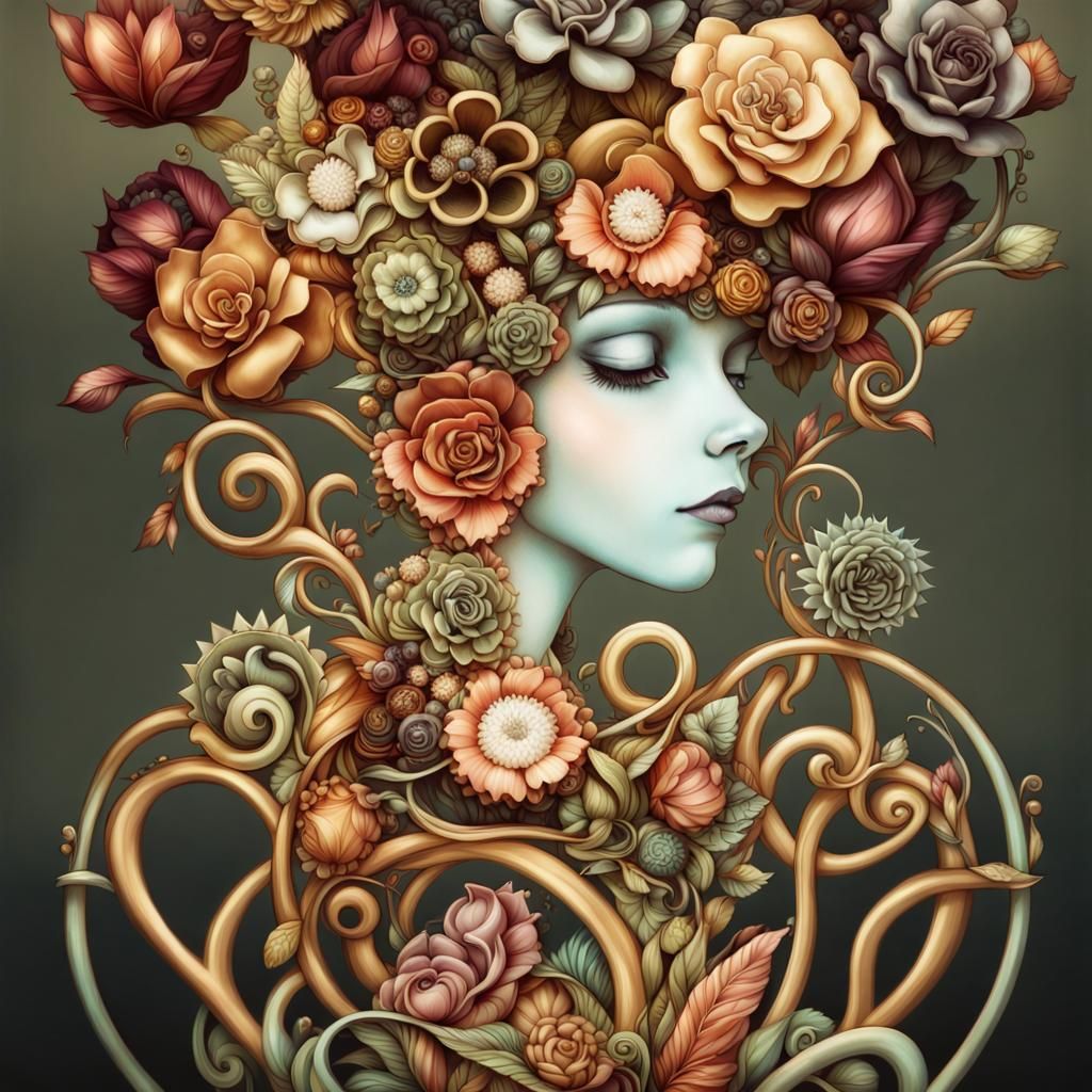 Steampunk Metal Flowers: Ornate and Enchanted