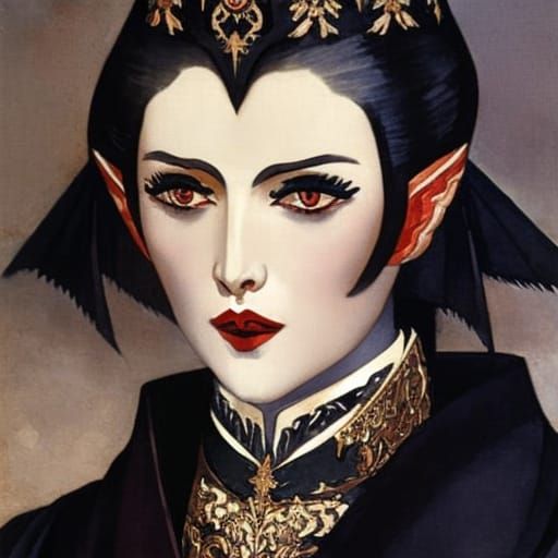 Noble Vampire Lord Enjoys Onigiri in Classical Style
